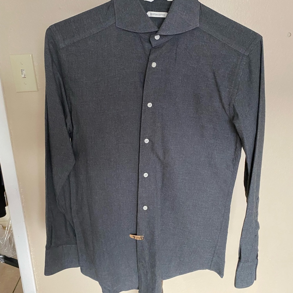 Suitsupply Egyptian Cotton Gray Dress Shirt 37/14.5